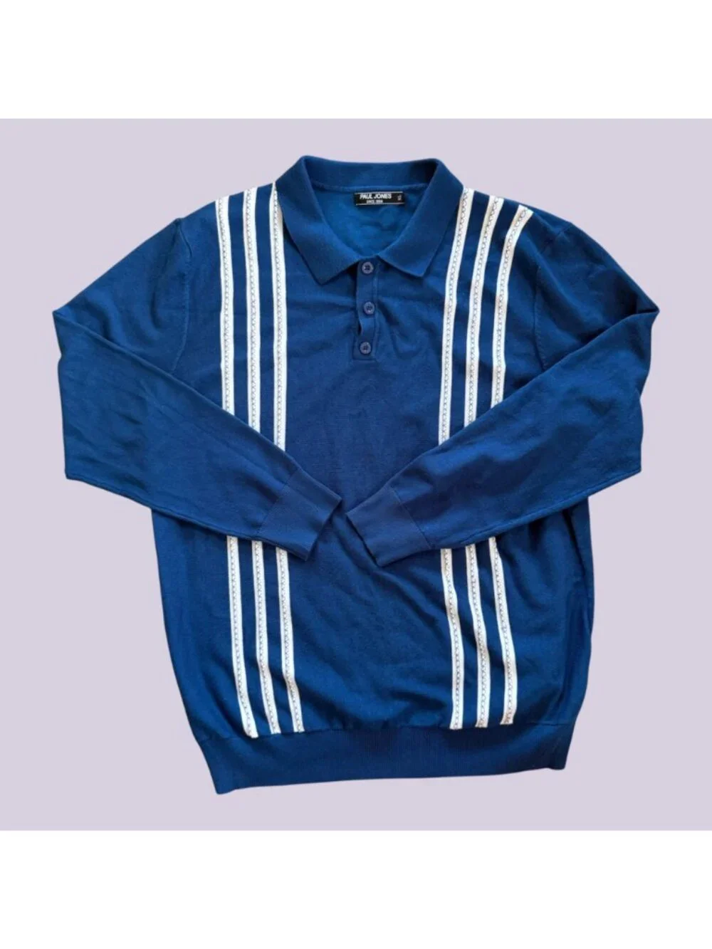 PJ Paul Jones Knitted Polo Pullover Golf Old Money Retro Inspired Sweater XL